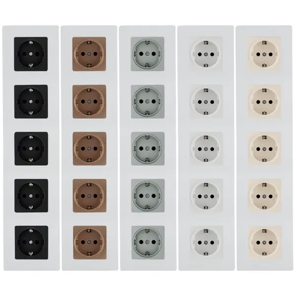 Рамка для розеток и выключателей Legrand Etika 5 постов цвет белый