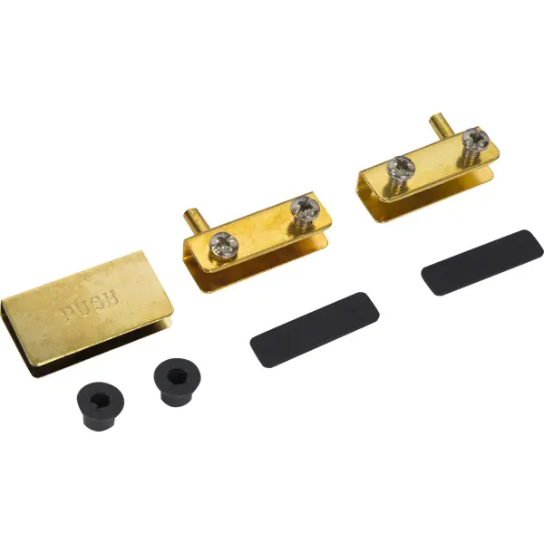 Петля мебельная HG001 140x100 мм для стеклянного фасада металл цвет золото