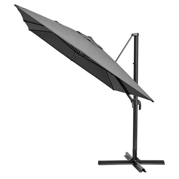 Зонт с боковой опорой Naterial Aura 281x386 h275 см прямоугольный темно-серый