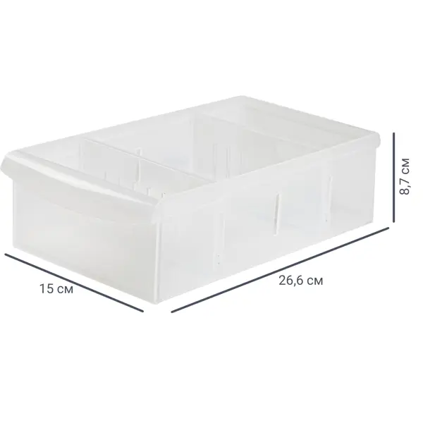 Контейнер Rolly 15x8.7x26.6 см 2.65 л пластик цвет прозрачный