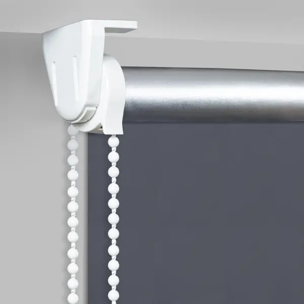 Штора рулонная блэкаут Silver 70x175 см темно-серая