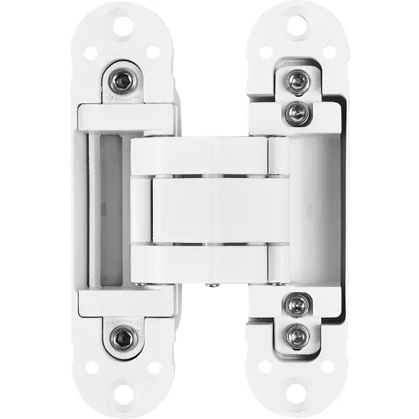 Петля дверная скрытая 120x30x30 мм ЦАМ цвет белый