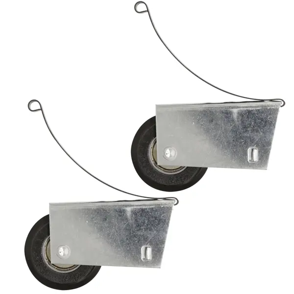 Комплект роликов для шкафа купе 55x40x40 мм 20 кг сталь цвет серый.