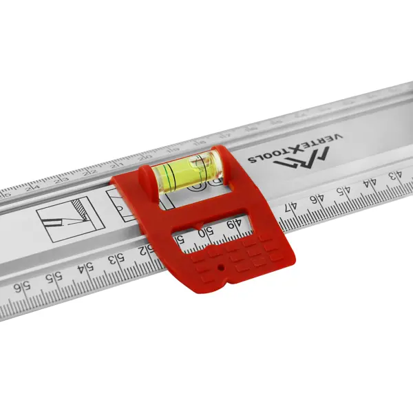 Линейка разметочная нержавеющая сталь с уровнем Vertextools 3046-16 600 мм