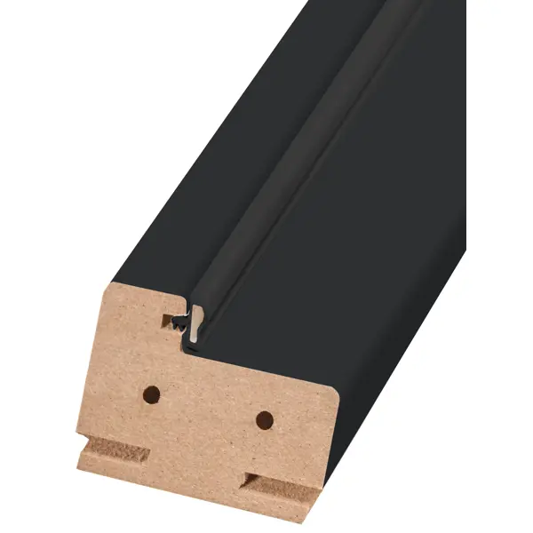 Дверная коробка телескопическая Нобиле 2100x70x28 мм ламинация Hardflex цвет стип антрацит (комплект 2.5 шт.)