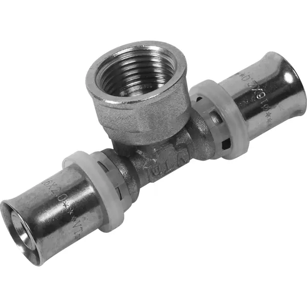 Тройник комбинированный Valtec 16x1/2"x16 мм ВР латунь VTM.232.N.160416