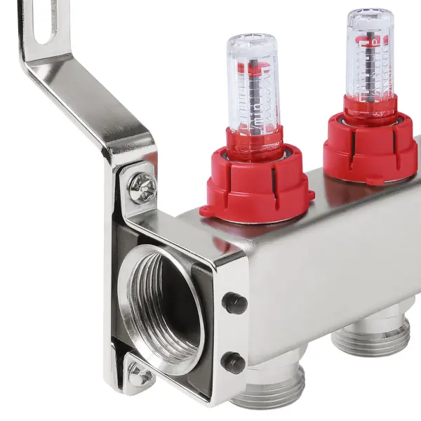 Коллекторная группа с расходомерами Pro Aqua 1"x3/4" 6 выходов нержавеющая сталь