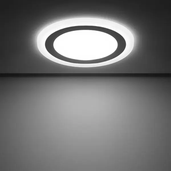 Светильник встраиваемый светодиодный Gauss Backlight BL119 круглый 12/4 Вт 4000 K, алюминий/акрил, цвет белый
