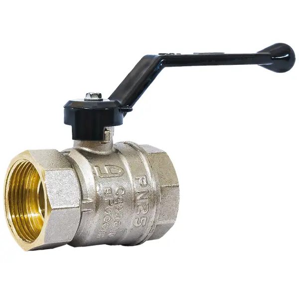 Кран шаровой прямой LD DN32 PN25 1 1/4" ВР латунь ручка рычаг