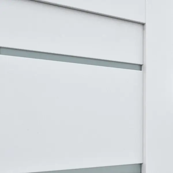 Дверь межкомнатная со стеклом Тренто 70x200 см ПВХ цвет иридиум с замком