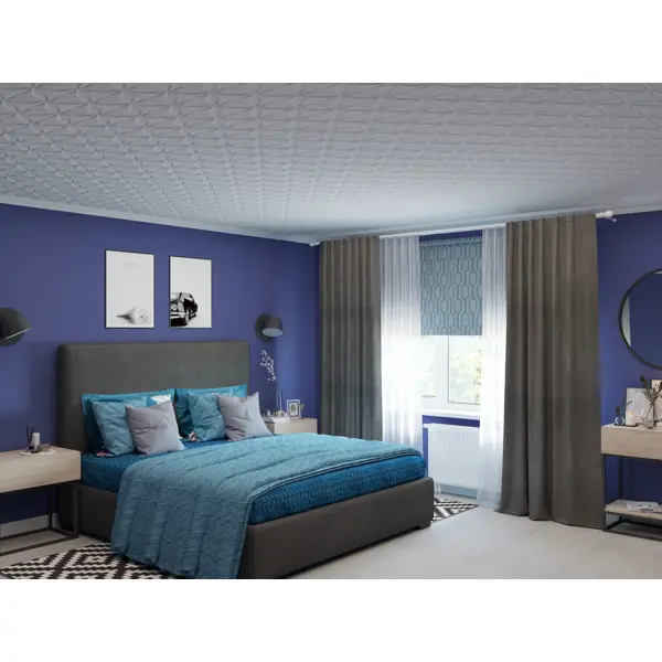 Плинтус потолочный полистирол Inspire GT1 белый 60x85x2000 мм