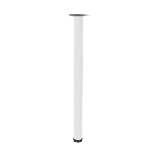 Ножка для мебели круглая ⌀50 мм 82 см металл белая