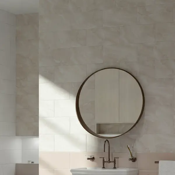 Плитка настенная Mersey Onyx A0554D14108 20x40 см 1.6 м² матовая цвет бежевый