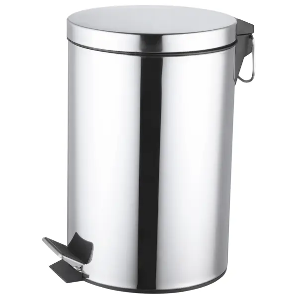 Бак для мусора в ванную комнату KONSENSA Терни 12 л сталь цвет хром