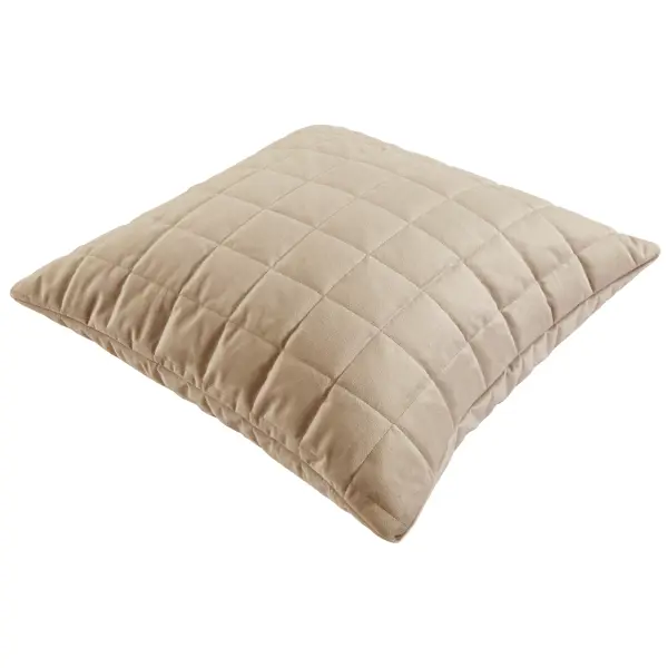 Подушка Inspire Etna 50x50 см велюр цвет бежевый