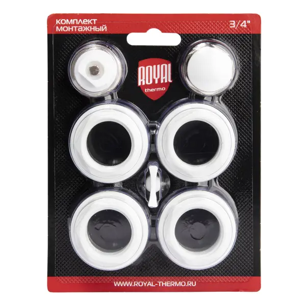 Монтажный комплект для радиатора Royal Thermo 1"x3/4" сталь белый