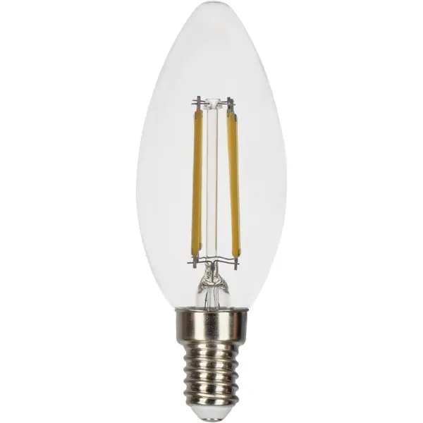 Лампа светодиодная Gauss LED Filament E14 11 Вт свеча прозрачная 830 лм, нейтральный белый свет