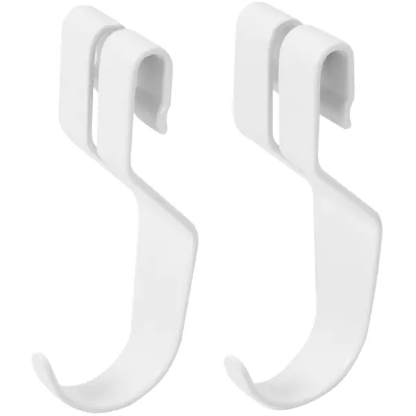 Крючок универсальный НСХ 8x16.5x8 см сталь цвет белый 2 шт