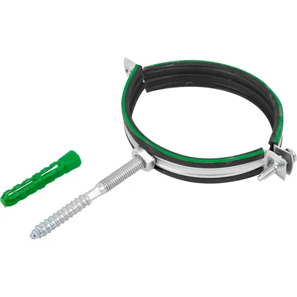 Хомут для труб Mayer 4" ø108-116 мм со шпилькой 10x100 и дюбелем гайка М10