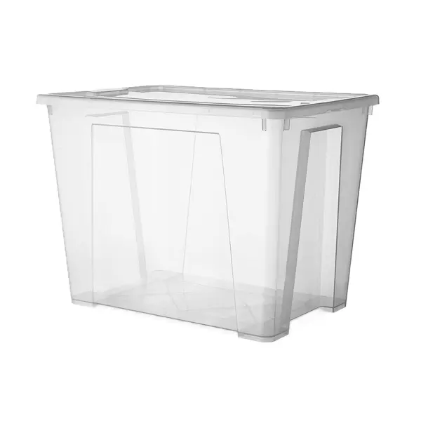 Контейнер с крышкой 56x40x42 см 65 л полипропилен цвет прозрачный
