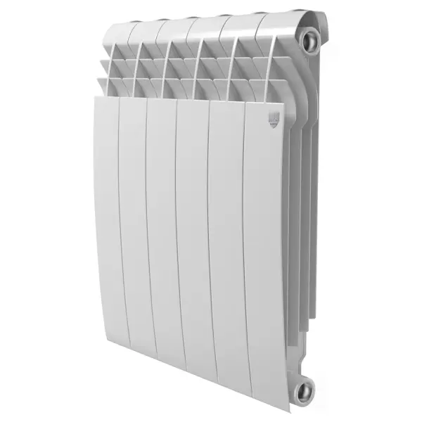 Радиатор секционный Royal Thermo Biliner Alum 500/87 6 секций боковое подключение алюминий белый