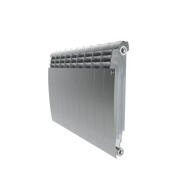 Радиатор секционный Royal Thermo Biliner 500/87 10 секций боковое подключение биметалл серый