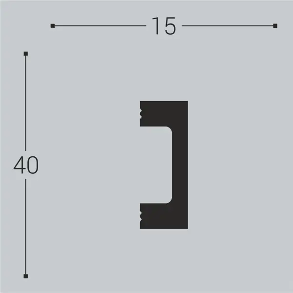 Молдинг потолочный полистирол ударопрочный Bello Deco XPS М 18 белый 15x40x2000 мм