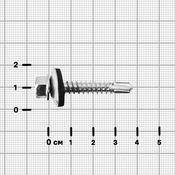 Саморезы кровельные по металлу Standers с пресс-шайбой 5.5x38 6 шт.