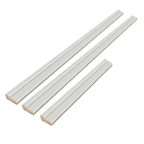 Дверная коробка Асти 2100x70x32 мм Hardflex цвет белый жемчуг (2.5 шт.)