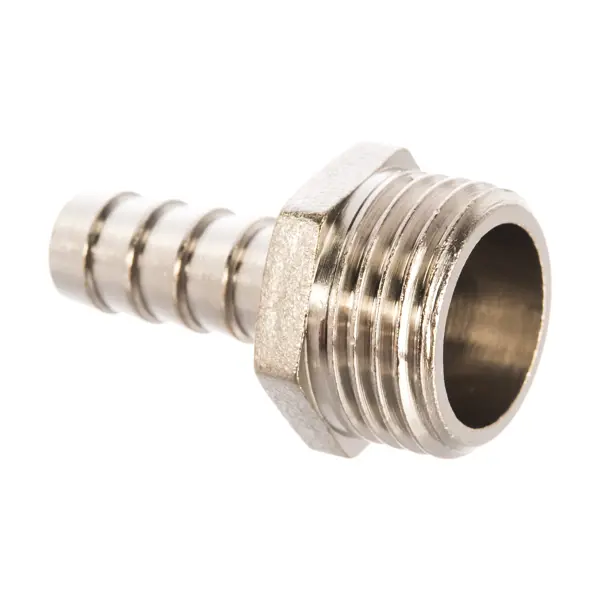 Штуцер газовый Vaxt для шланга 1/2"х10 мм наружная резьба латунь/сталь