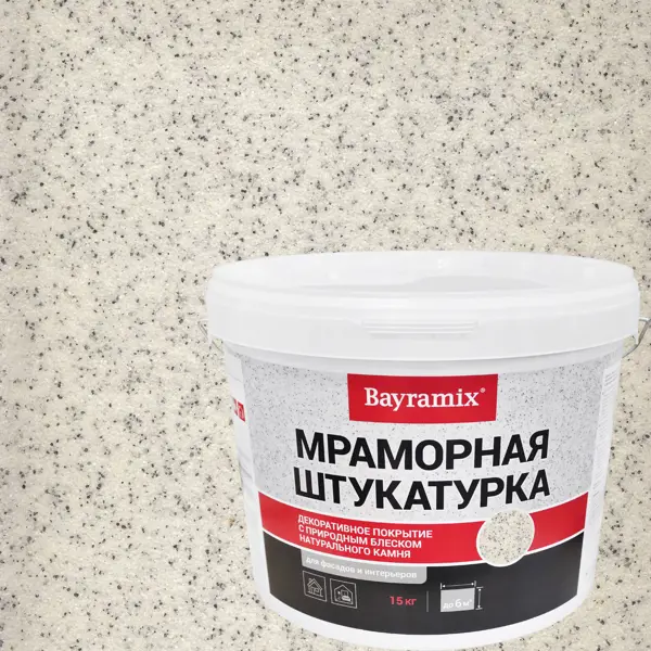 Штукатурка мраморная Bayramix Royal White-N 15 кг