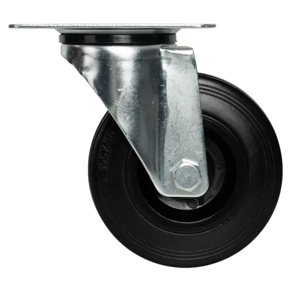 Мебельный ролик поворотный без тормоза 100 мм до 100 кг цвет черный
