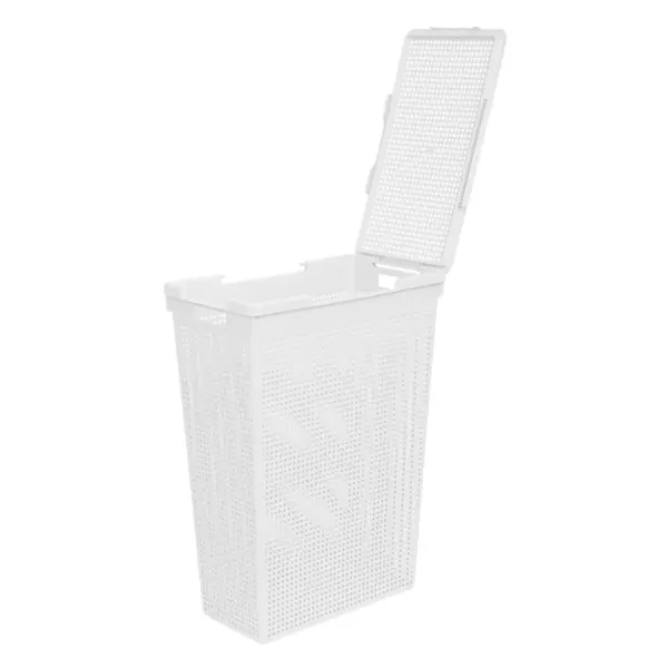 Корзина для белья Виолет Лофт 50л 45x60x26 см цвет белый
