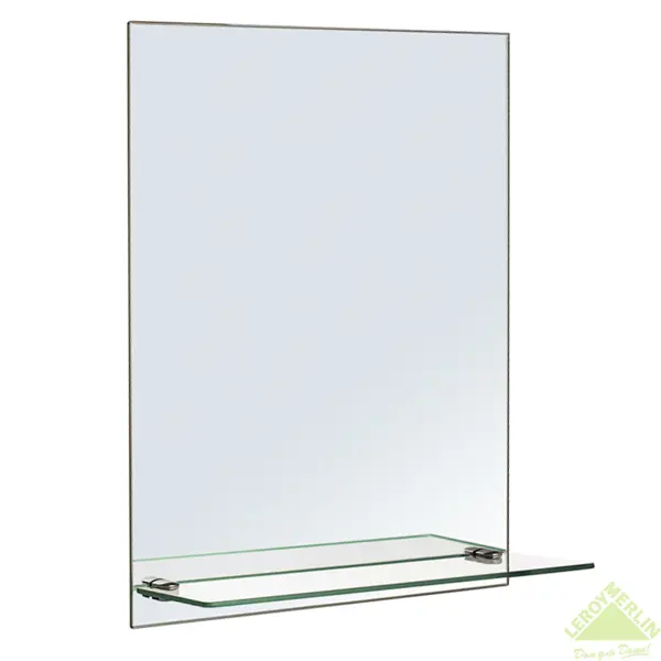 Зеркало для ванной Omega Glass NNKP003М с полкой 40x50 см прямоугольное