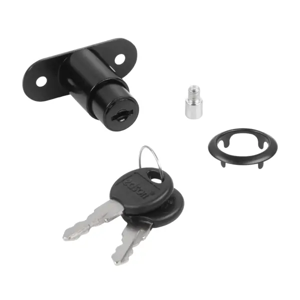 Замок мебельный врезной 20x19 мм цвет черный 1 шт.