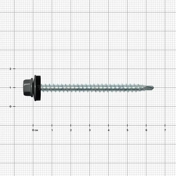 Саморезы кровельные по дереву DILWIS оцинкованные с буром 4.8x64 мм на вес RAL 7024