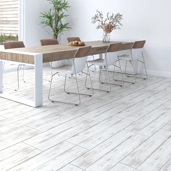 Керамогранит LB Ceramics Клэпборд 19.9x60.3x0.85 см 0.96 м² матовый цвет белый