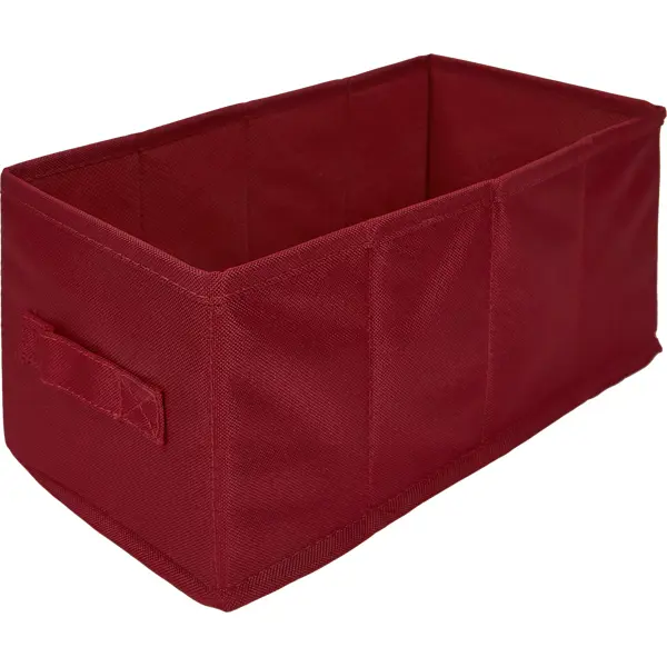 Короб Spaceo KUB 15x15x31 см 6.9 л полипропилен цвет тёмно-красный