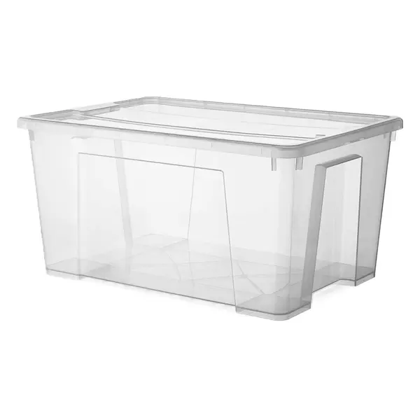 Контейнер с крышкой 56x40x28 см 45 л полипропилен цвет прозрачный