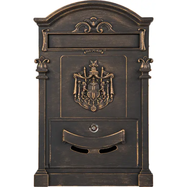 Почтовый ящик Standers 30x46.5x9.5 см алюминий цвет античная медь