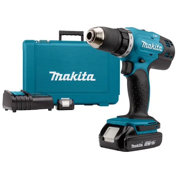 Дрель-шуруповерт Makita DDF453SYE, 18 В Li-Ion 2x1.5 Ач