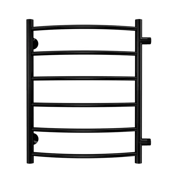 Водяной полотенцесушитель лесенка Вармо Сатурн 1/2" 500x600 мм цвет черный