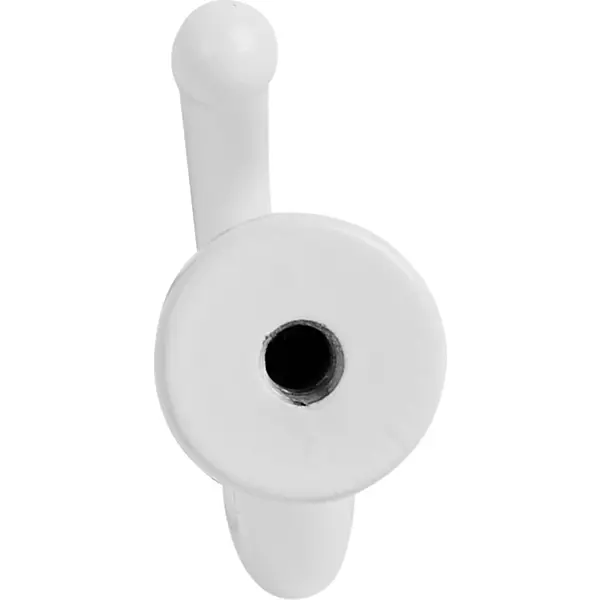 Крючок мебельный 1.5x3.3x4.3 см цвет матовый белый