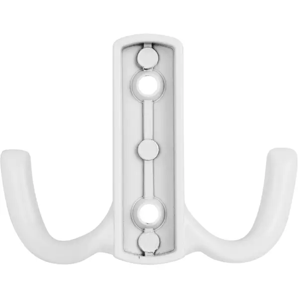 Крючок мебельный 7.7x5.8x2.8 см цвет матовый белый