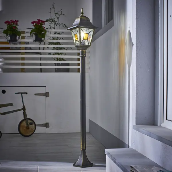 Фонарный столб уличный Inspire Chester 1xE27x100 Вт 120 см декоративное стекло IP44