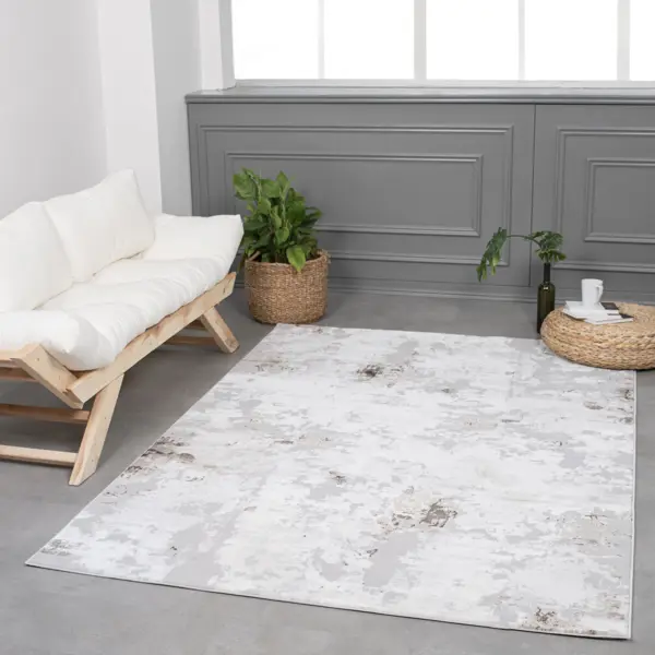 Ковер KREAFORTA Breeze 60x110 см полиэстер 5473А цвет серый