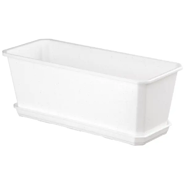 Поддон для балконного ящика Idiland 13.8x2.4x40 см пластик мраморный