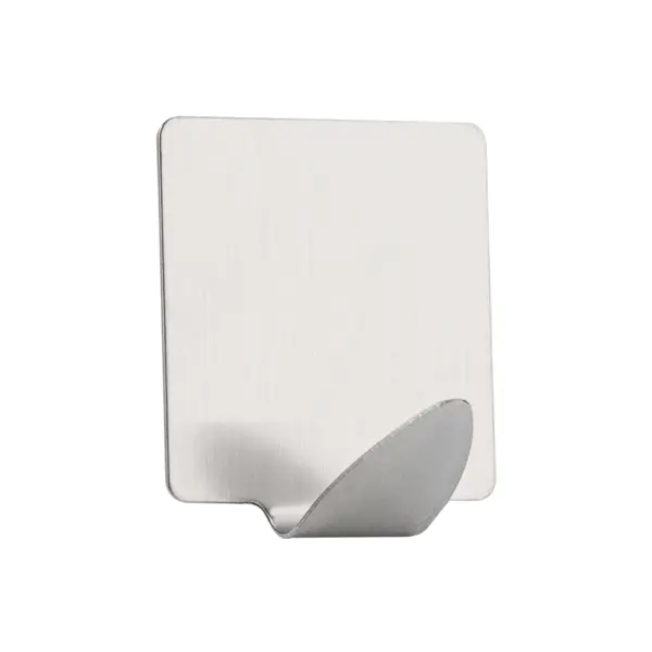 Крючок самоклеящийся квадратный нержавеющий 2 шт.