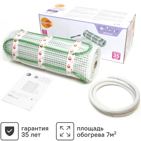 Нагревательный мат для теплого пола Equation 7 м2 1120 Вт