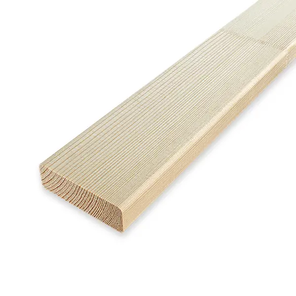 Декоративный брусок сращенный 19x60x2200 мм хвоя сорт Экстра прямой с фаской угла